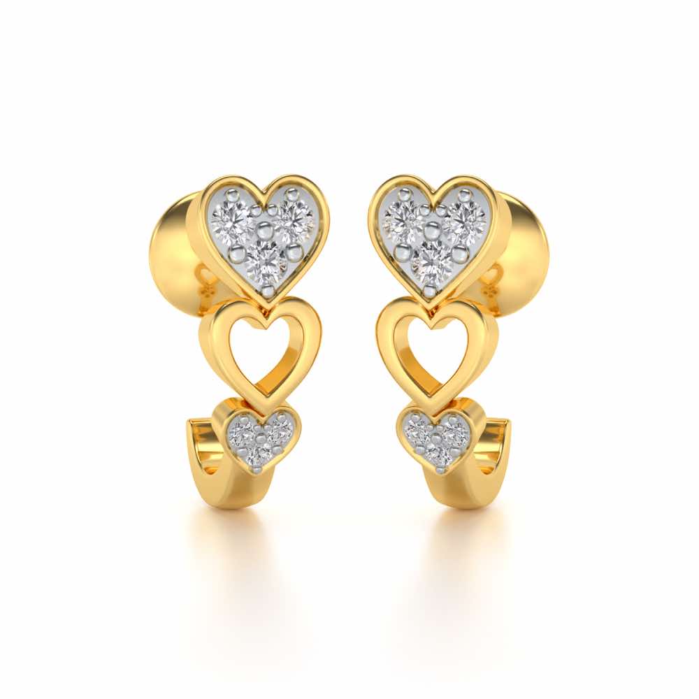 Heartily Silver Bali Earrings - Yellow Gold - Image 2