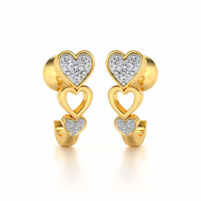 Heartily Silver Bali Earrings - Yellow Gold - Image 2