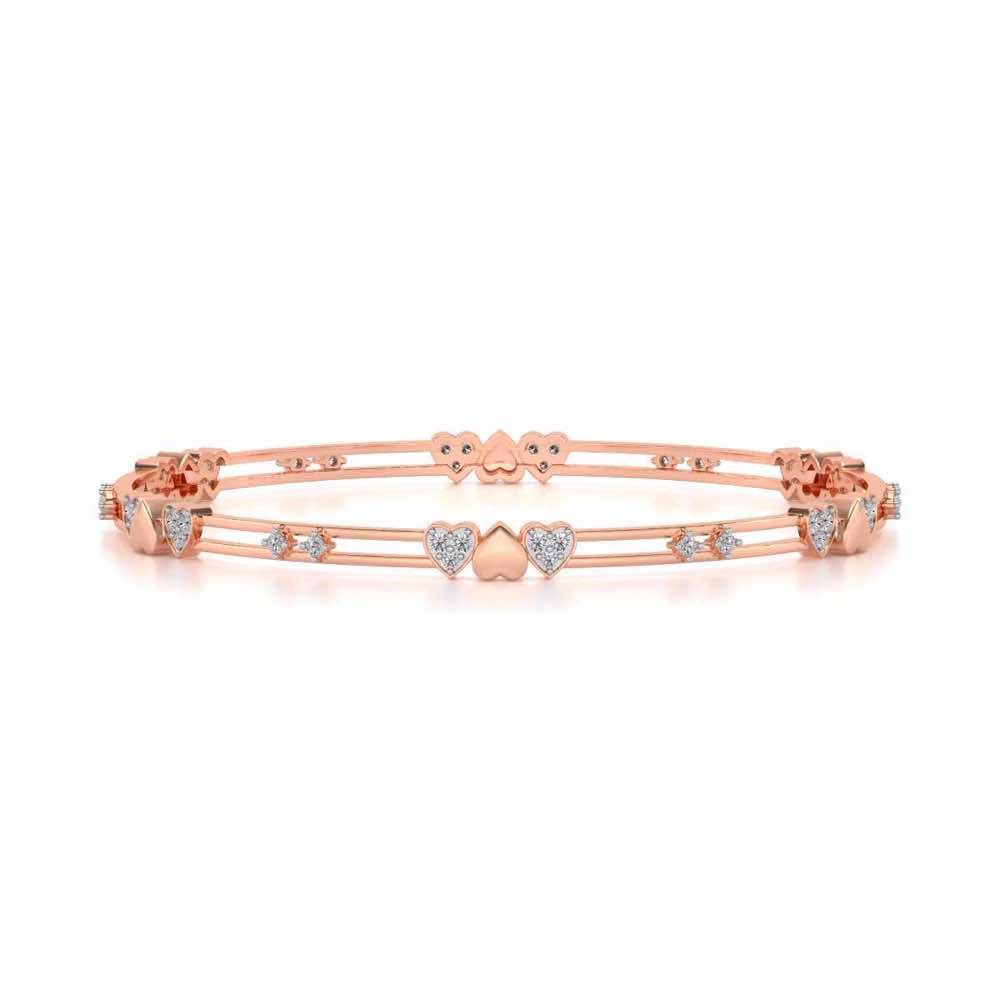 Heartly Silver Bangles - Rose Gold - Image 4
