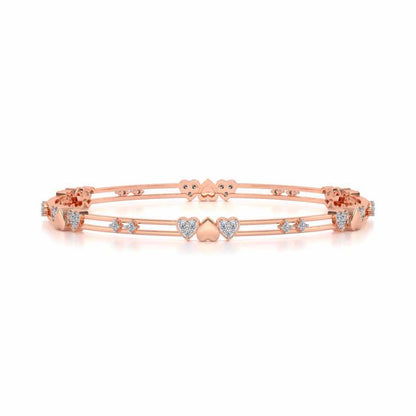 Heartly Silver Bangles - Rose Gold - Image 4