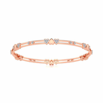 Heartly Silver Bangles - Rose Gold - Image 5