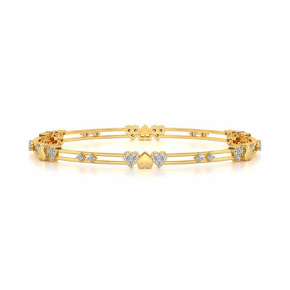 Heartly Silver Bangles - Yellow Gold - Image 4