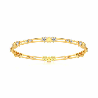 Heartly Silver Bangles - Yellow Gold - Image 5