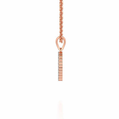 Heartly Mesh Silver Pendant - Rose Gold - Image 3