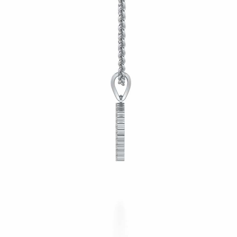 Heartly Mesh Silver Pendant - White Gold - Image 3