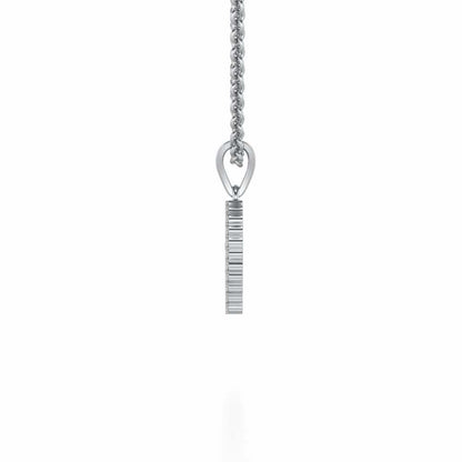 Heartly Mesh Silver Pendant - White Gold - Image 3