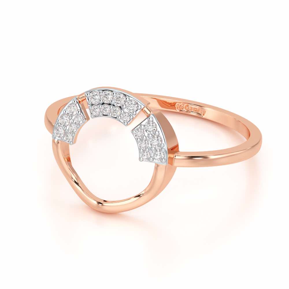 Heavenly Halo Silver Ring - Rose Gold - Image 2