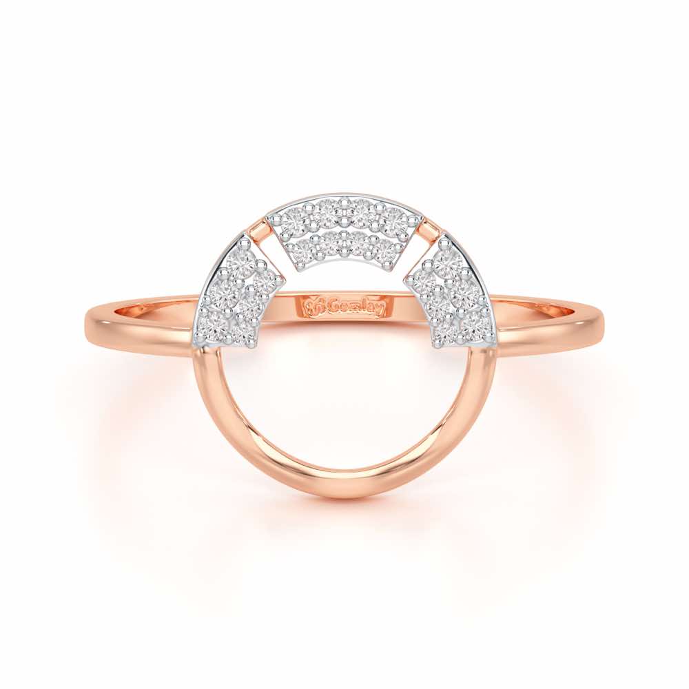 Heavenly Halo Silver Ring - Rose Gold - Image 4