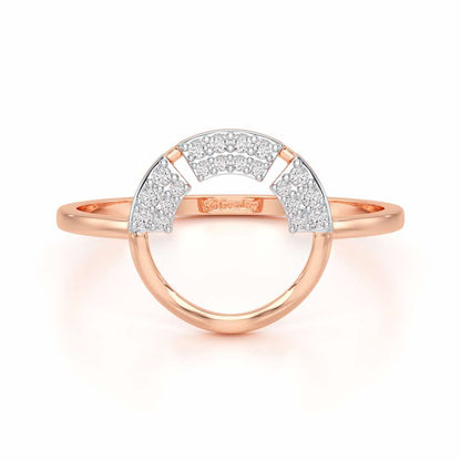 Heavenly Halo Silver Ring - Rose Gold - Image 4