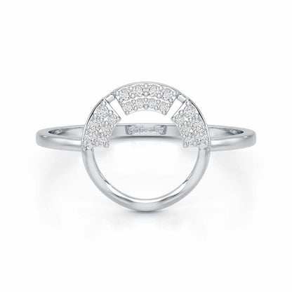Heavenly Halo Silver Ring - White Gold - Image 4
