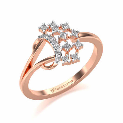Heena Silver Ring - Rose Gold - Image 1