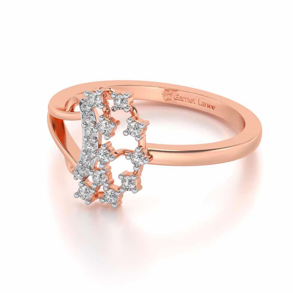 Heena Silver Ring - Rose Gold - Image 2