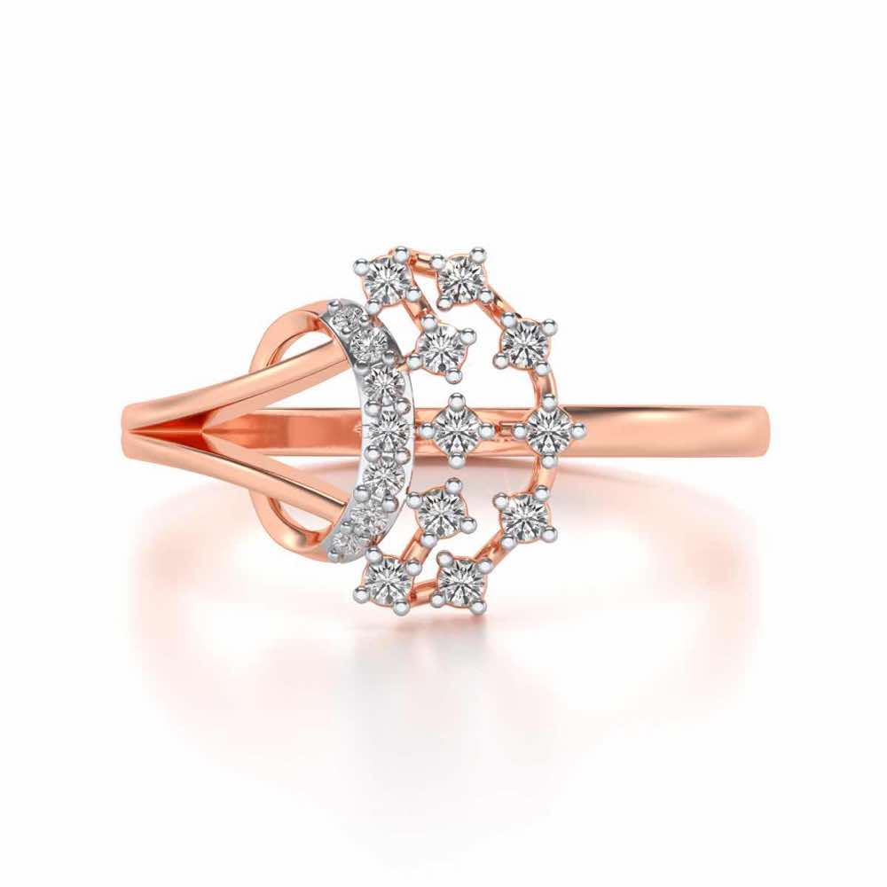 Heena Silver Ring - Rose Gold - Image 4