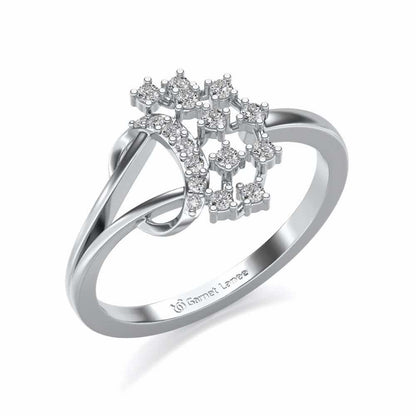 Heena Silver Ring - White Gold - Image 1