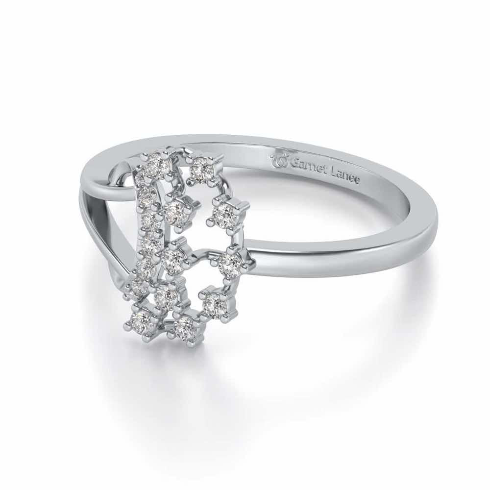 Heena Silver Ring - White Gold - Image 2