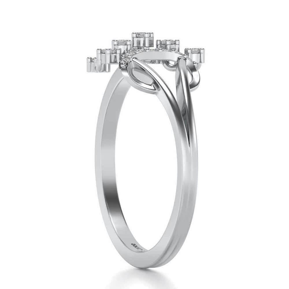 Heena Silver Ring - White Gold - Image 3