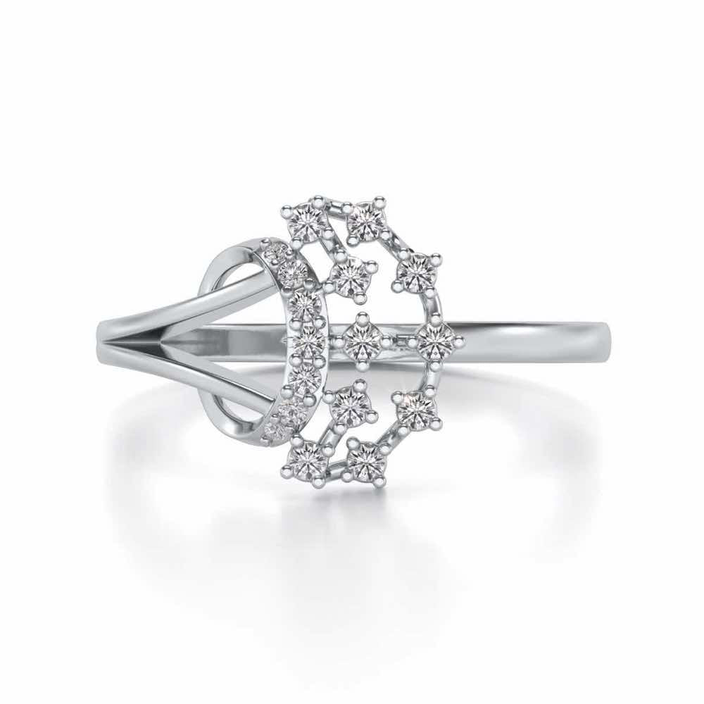 Heena Silver Ring - White Gold - Image 4