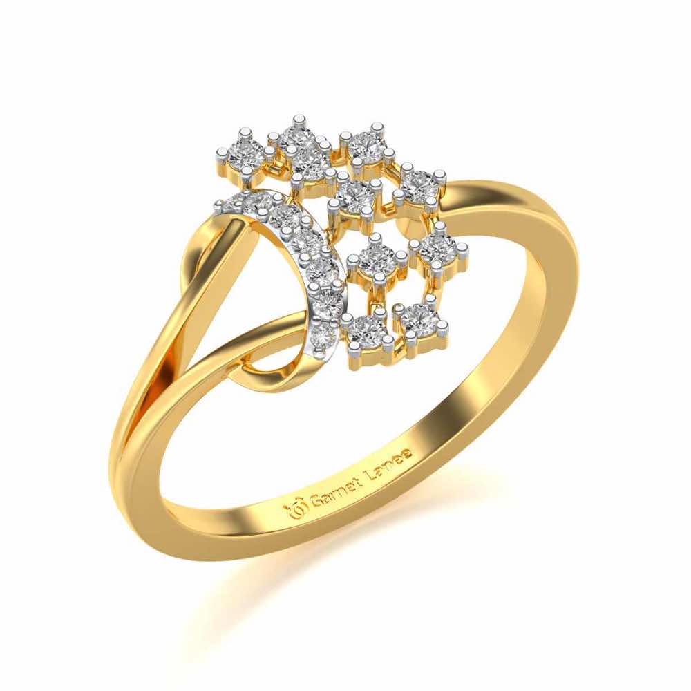 Heena Silver Ring - Yellow Gold - Image 1