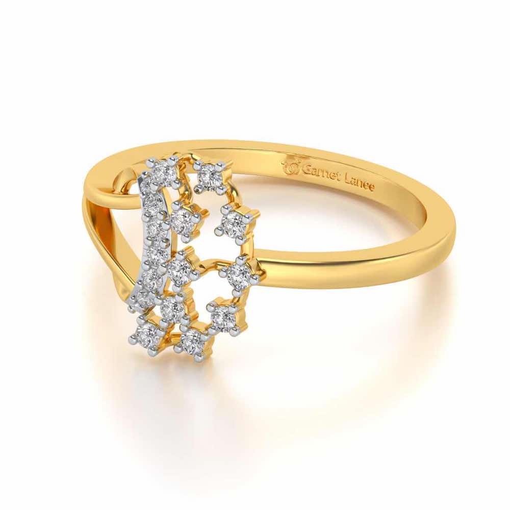Heena Silver Ring - Yellow Gold - Image 2