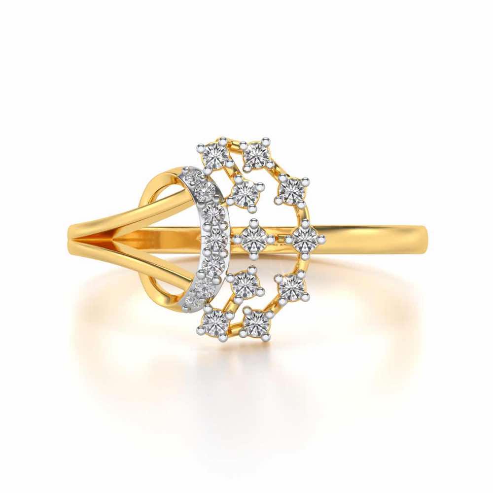 Heena Silver Ring - Yellow Gold - Image 4