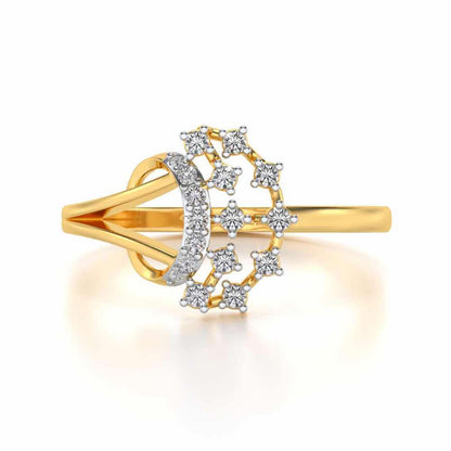 Heena Silver Ring - Yellow Gold - Image 4