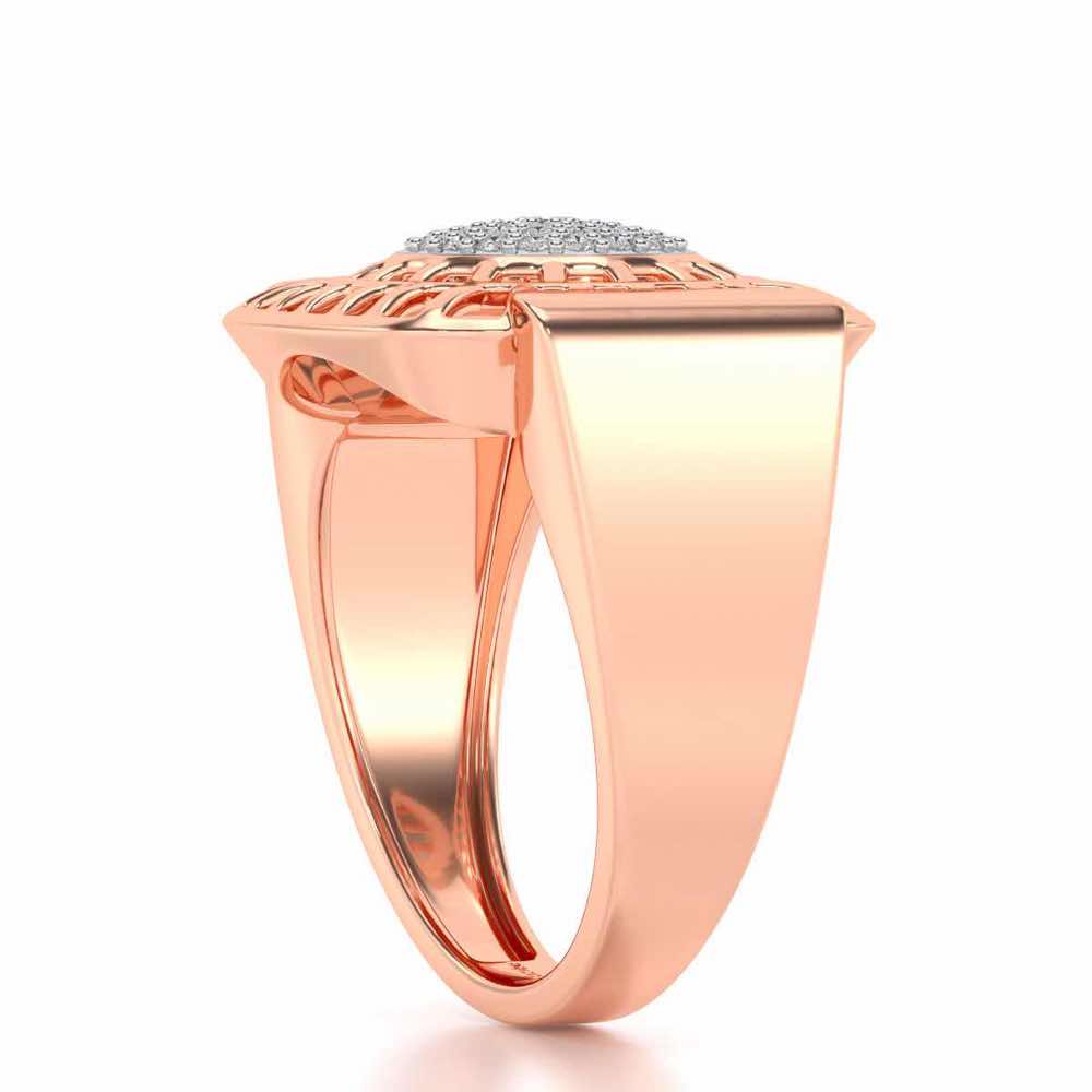Heroic Silver Ring For Men - Rose Gold - Image 3