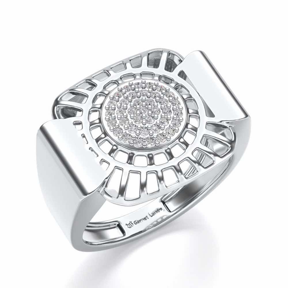 Heroic Silver Ring For Men - White Gold - Image 1