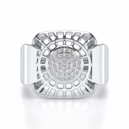 Heroic Silver Ring For Men - White Gold - Image 4
