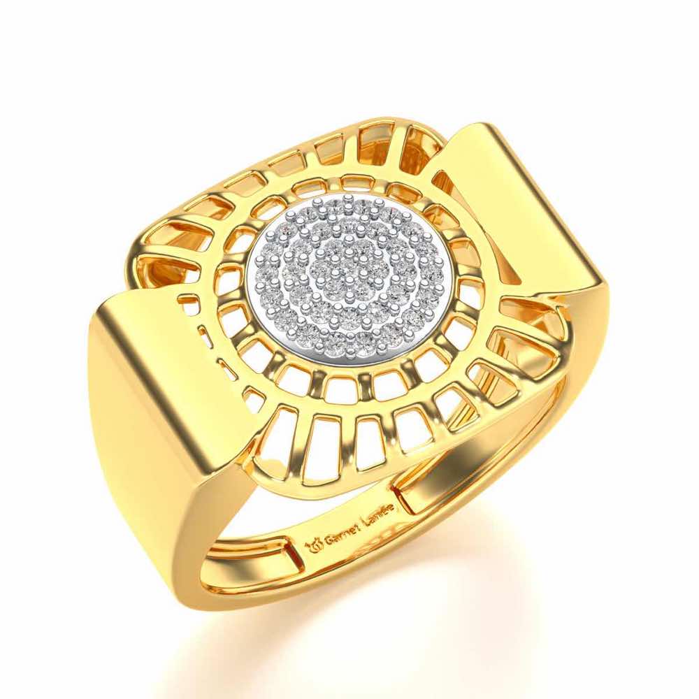 Heroic Silver Ring For Men - Yellow Gold - Image 1