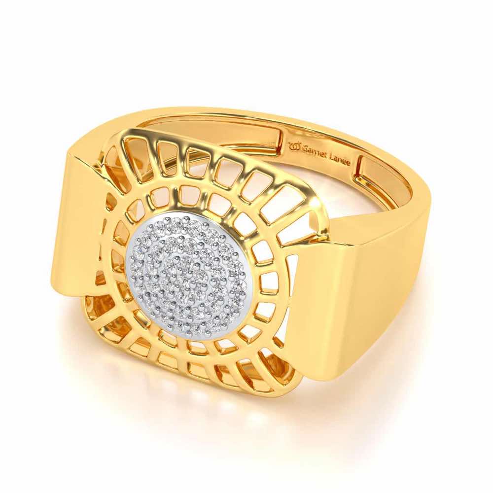 Heroic Silver Ring For Men - Yellow Gold - Image 2
