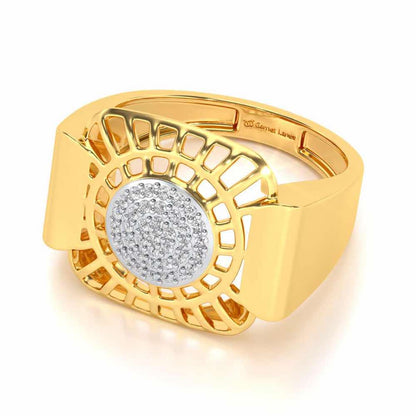 Heroic Silver Ring For Men - Yellow Gold - Image 2