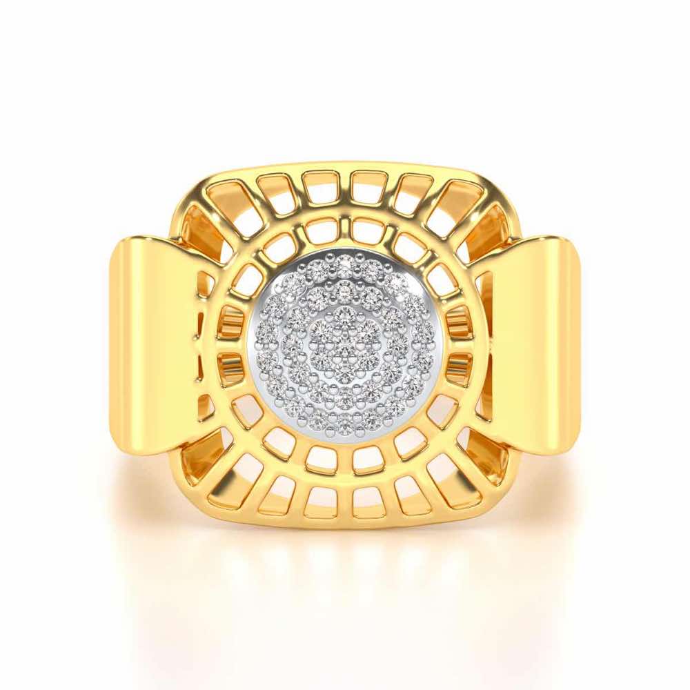 Heroic Silver Ring For Men - Yellow Gold - Image 4