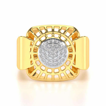 Heroic Silver Ring For Men - Yellow Gold - Image 4