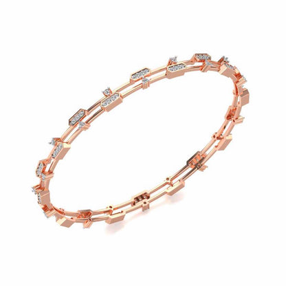 Hesperos Silver Bangles - Rose Gold - Image 1