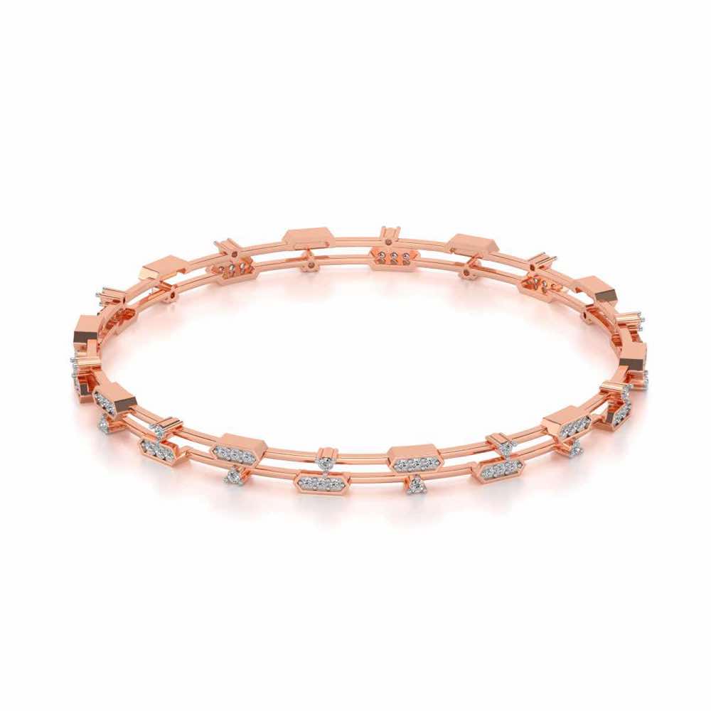 Hesperos Silver Bangles - Rose Gold - Image 2