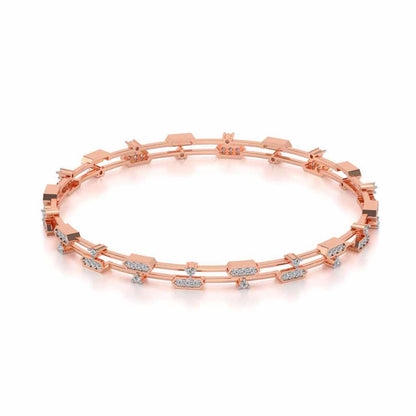 Hesperos Silver Bangles - Rose Gold - Image 2