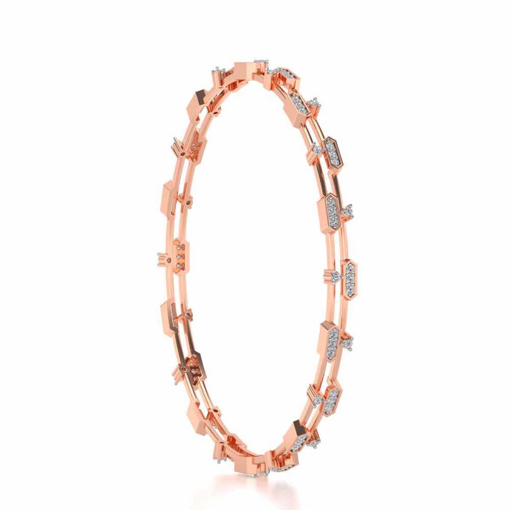 Hesperos Silver Bangles - Rose Gold - Image 3