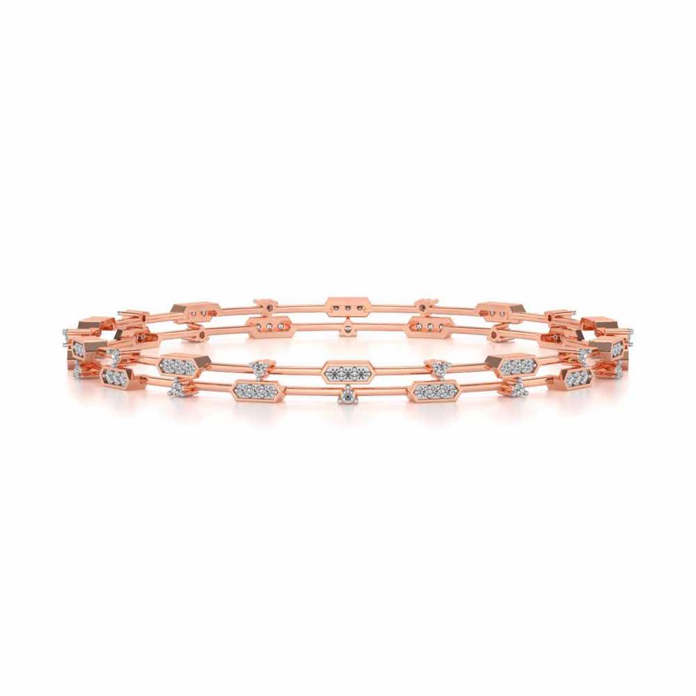 Hesperos Silver Bangles - Rose Gold - Image 4