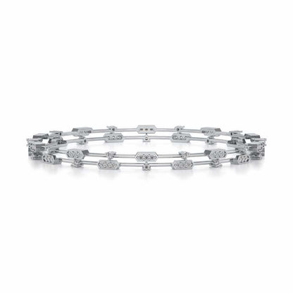 Hesperos Silver Bangles - White Gold - Image 4