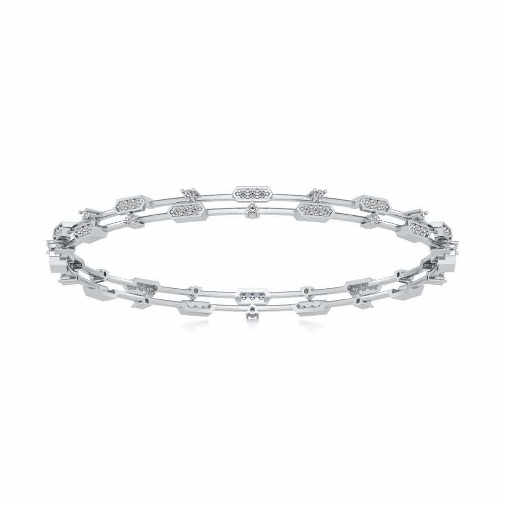Hesperos Silver Bangles - White Gold - Image 5