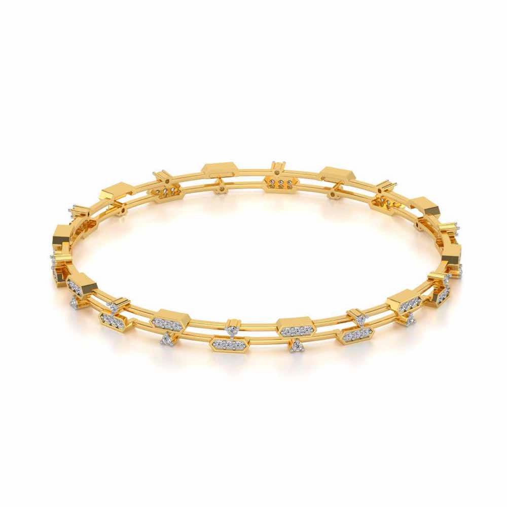Hesperos Silver Bangles - Yellow Gold - Image 2