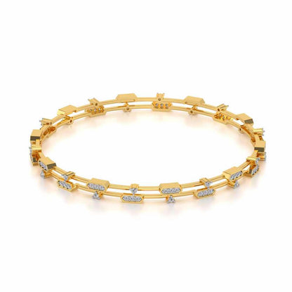 Hesperos Silver Bangles - Yellow Gold - Image 2