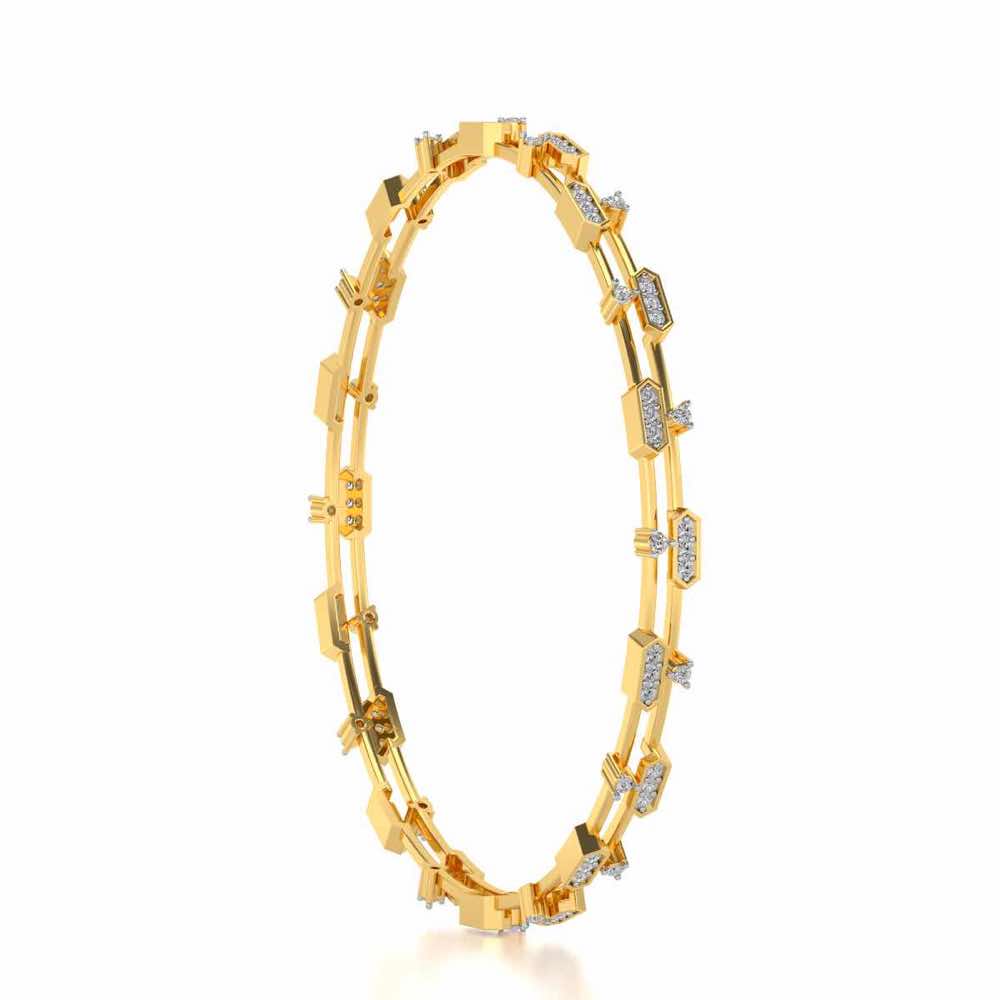 Hesperos Silver Bangles - Yellow Gold - Image 3