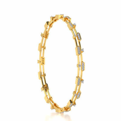 Hesperos Silver Bangles - Yellow Gold - Image 3