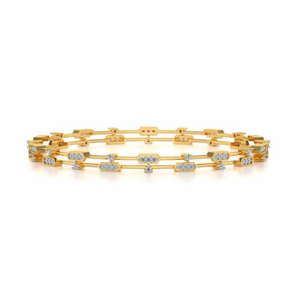 Hesperos Silver Bangles - Yellow Gold - Image 4