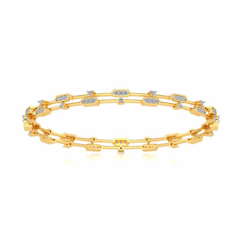 Hesperos Silver Bangles - Yellow Gold - Image 5