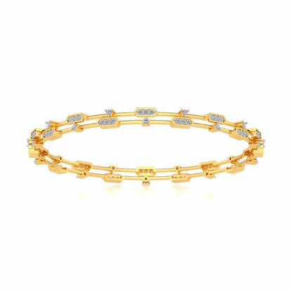 Hesperos Silver Bangles - Yellow Gold - Image 5