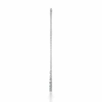 Hexa Chain Silver Necklace - White Gold - Image 4