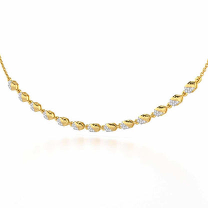 Hexa Chain Silver Necklace - Yellow Gold - Image 3