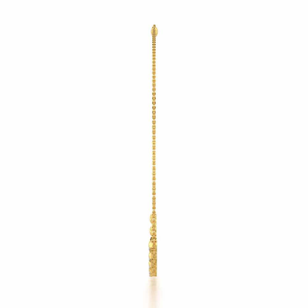 Hexa Chain Silver Necklace - Yellow Gold - Image 4